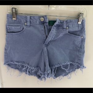 High Waisted Purple Jean Shorts